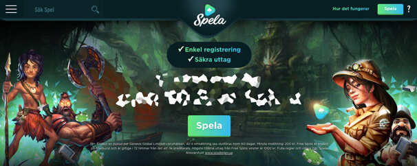 Spela.com Casino startsida
